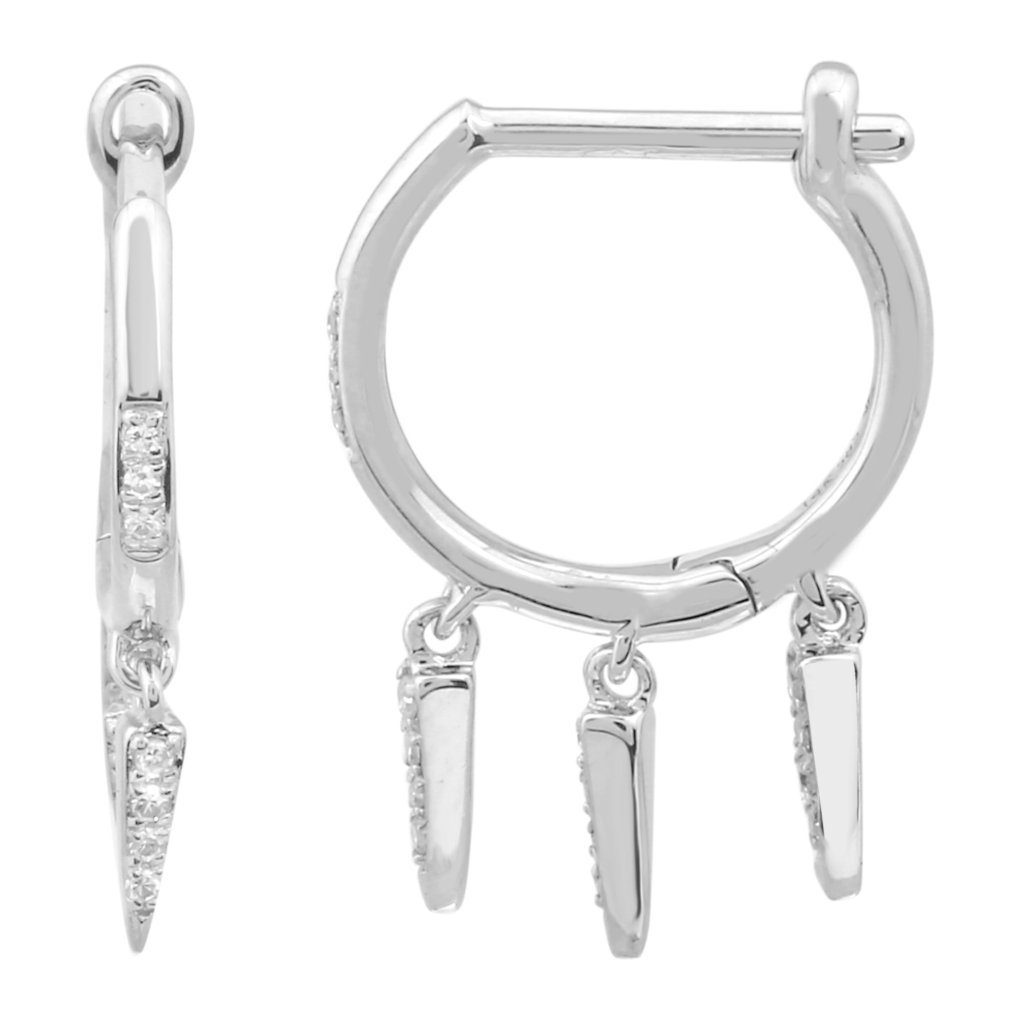 Dangle Spike Hoops.
