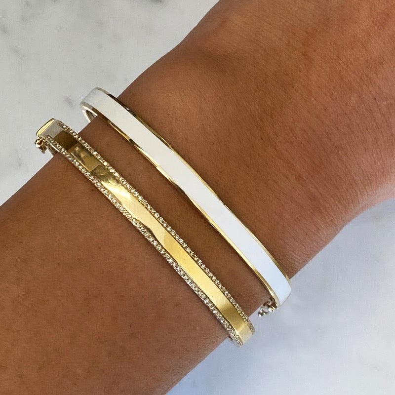 Smooth Diamond Bangle.