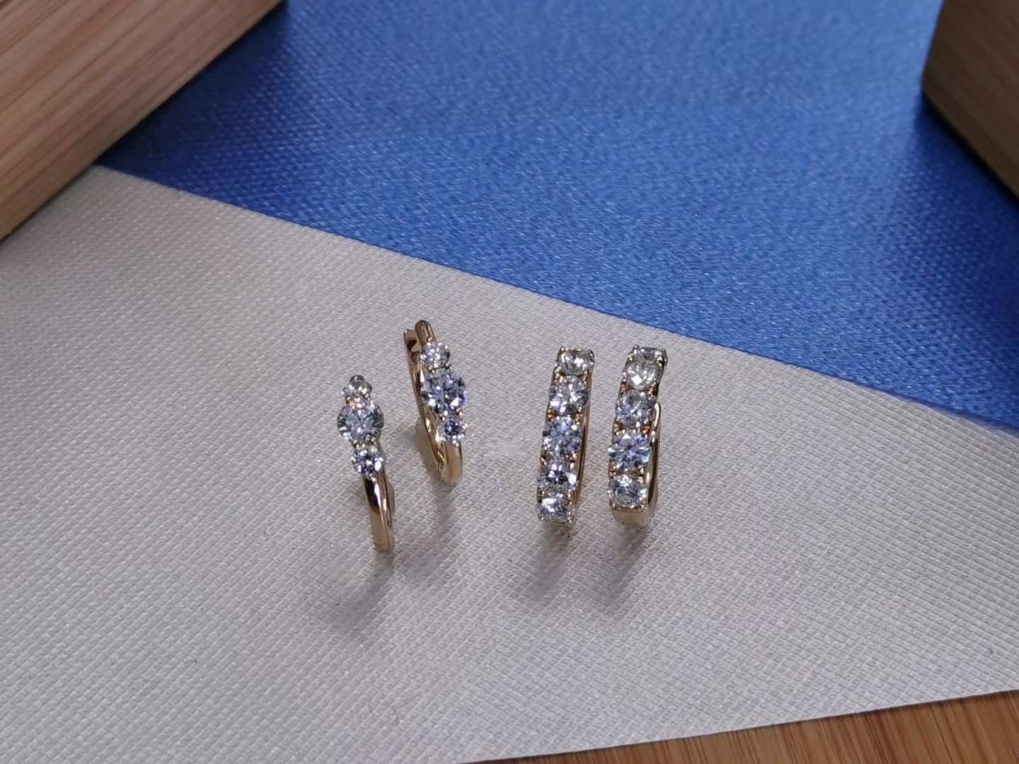 Diamond Trio Hoops.