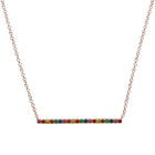 Rainbow Sapphire Bar Pendant.