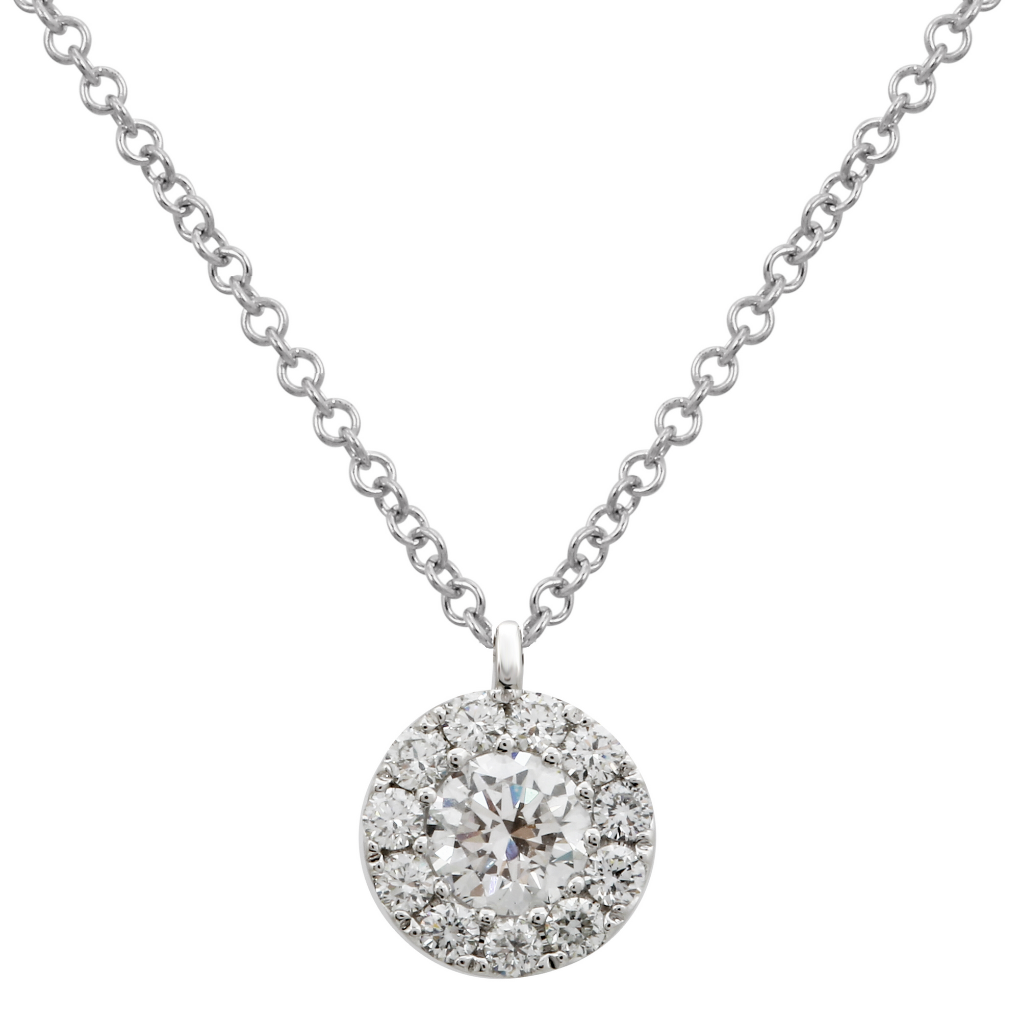 Diamond Halo Pendant.
