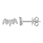 Marquise Baguette Curve Lobe Stud Earrings.