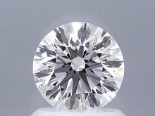1.11 Carat Round Brilliant Super Ideal Lab Grown Diamond, Certified E-VS1-3EX-10 H&A.