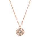 Rose Gold Disc Pendant.