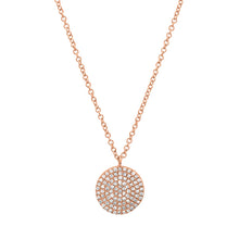 Rose Gold Disc Pendant.