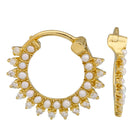 Pearl Lace Hoop Earrings.