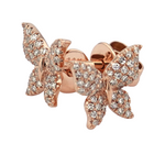 Pink Butterfly Studs.