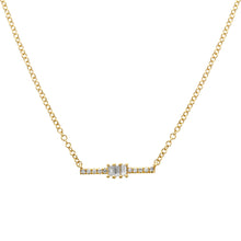 Baguette Bar Pendant Necklace.