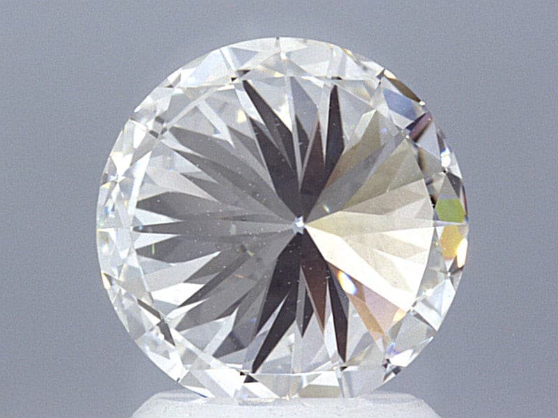 2.1 Carat Round Brilliant Super Ideal Lab Grown Diamond, Certified E-VS1-3EX-10 H&A.