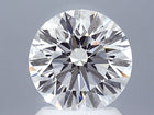 2.16 Carat Round Brilliant Super Ideal Lab Grown Diamond, Certified G-VVS2-3EX-10 H&A.