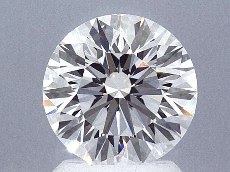 2.16 Carat Round Brilliant Super Ideal Lab Grown Diamond, Certified G-VVS2-3EX-10 H&A.