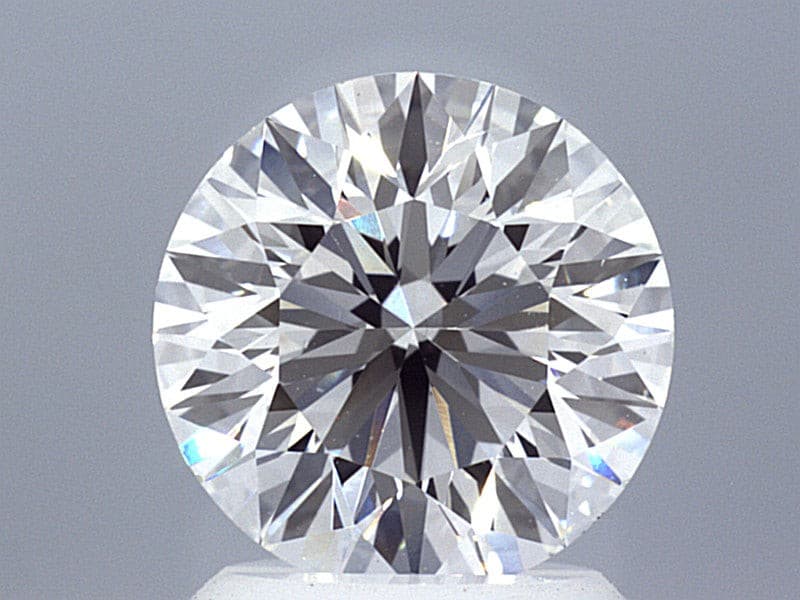 2.05 Carat Round Brilliant Super Ideal Lab Grown Diamond, Certified E-VS2-3EX.