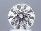 2.15 Carat Round Brilliant Super Ideal Lab Grown Diamond, Certified E-VS1-3EX-10 H&A.