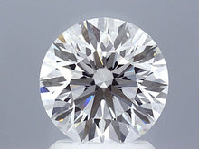 2.15 Carat Round Brilliant Super Ideal Lab Grown Diamond, Certified E-VS1-3EX-10 H&A.