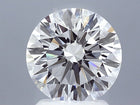 2.5 Carat Round Brilliant Super Ideal Lab Grown Diamond, Certified D-VS1-3EX-10 H&A.