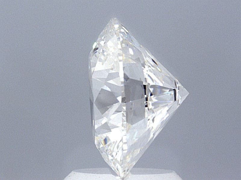 3.02 Carat Round Brilliant Super Ideal Lab Grown Diamond, Certified D-VVS2-3EX-10 H&A.