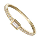 Solitaire Baguette Stack Ring.