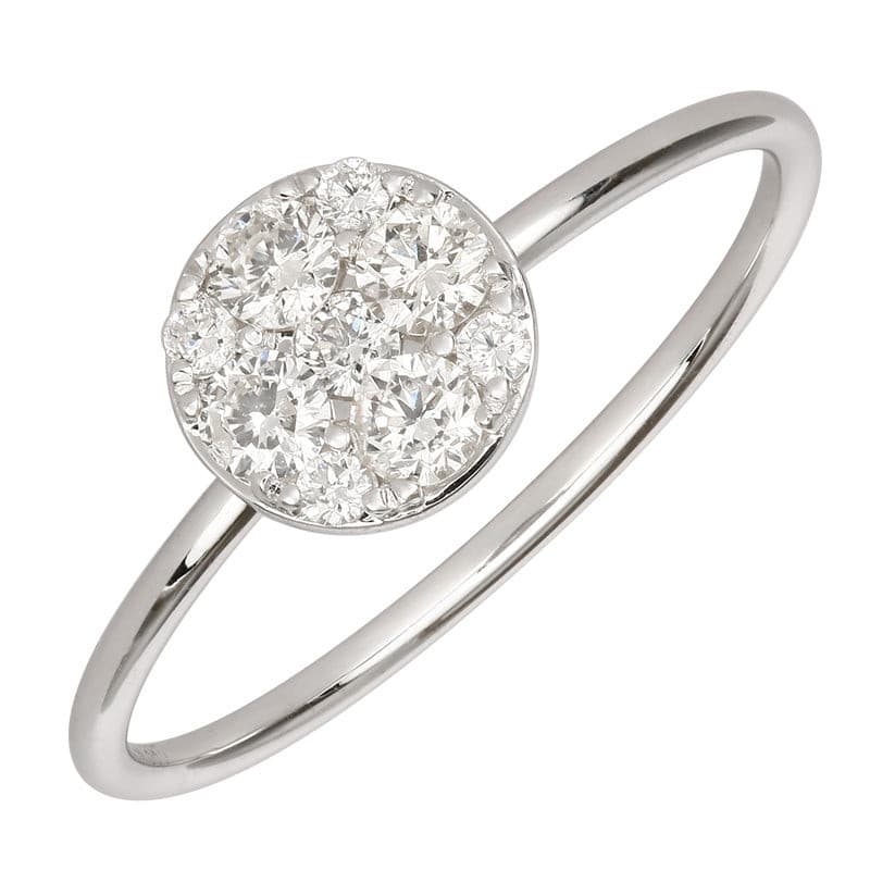 Diamond Cluster Disc Ring.