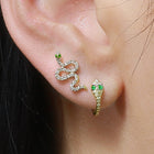 Snake Cuff Hoop Earrings.