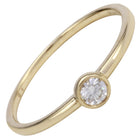 Bezel Solitaire Stack Ring.