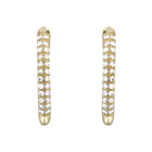 Diamond Tube Hoop Earrings.