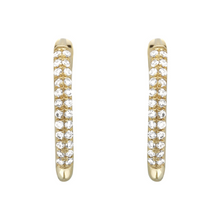 Diamond Tube Hoop Earrings.