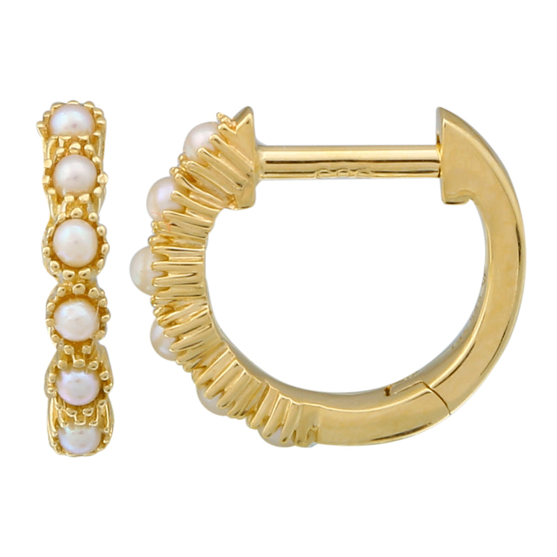 Pearl Beaded Hoops.