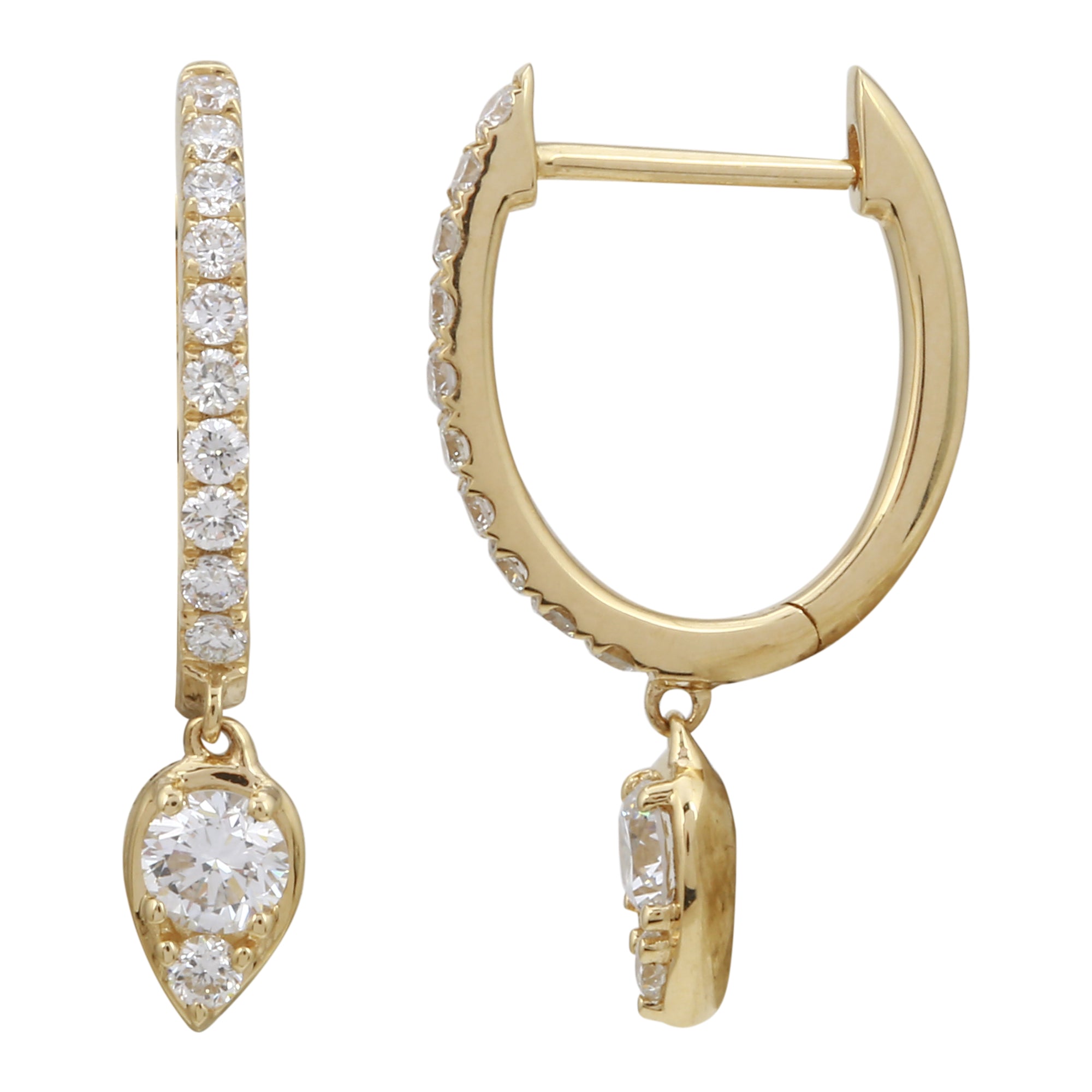 Dangling Drop Hoops.