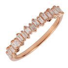 Offset Baguette 1/3 Carat Stack Ring.