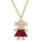Gemstone Boy or Girl Charm Necklace.
