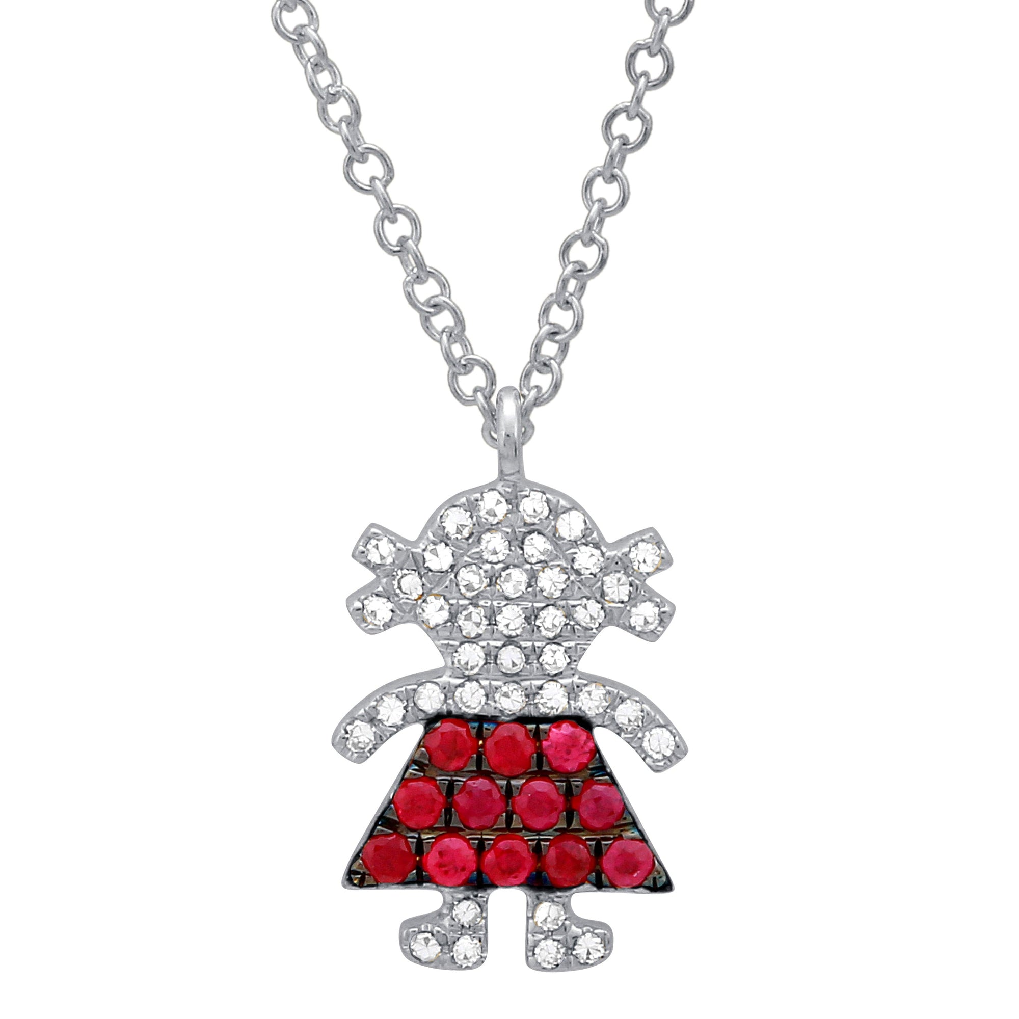 Gemstone Boy or Girl Charm Necklace.