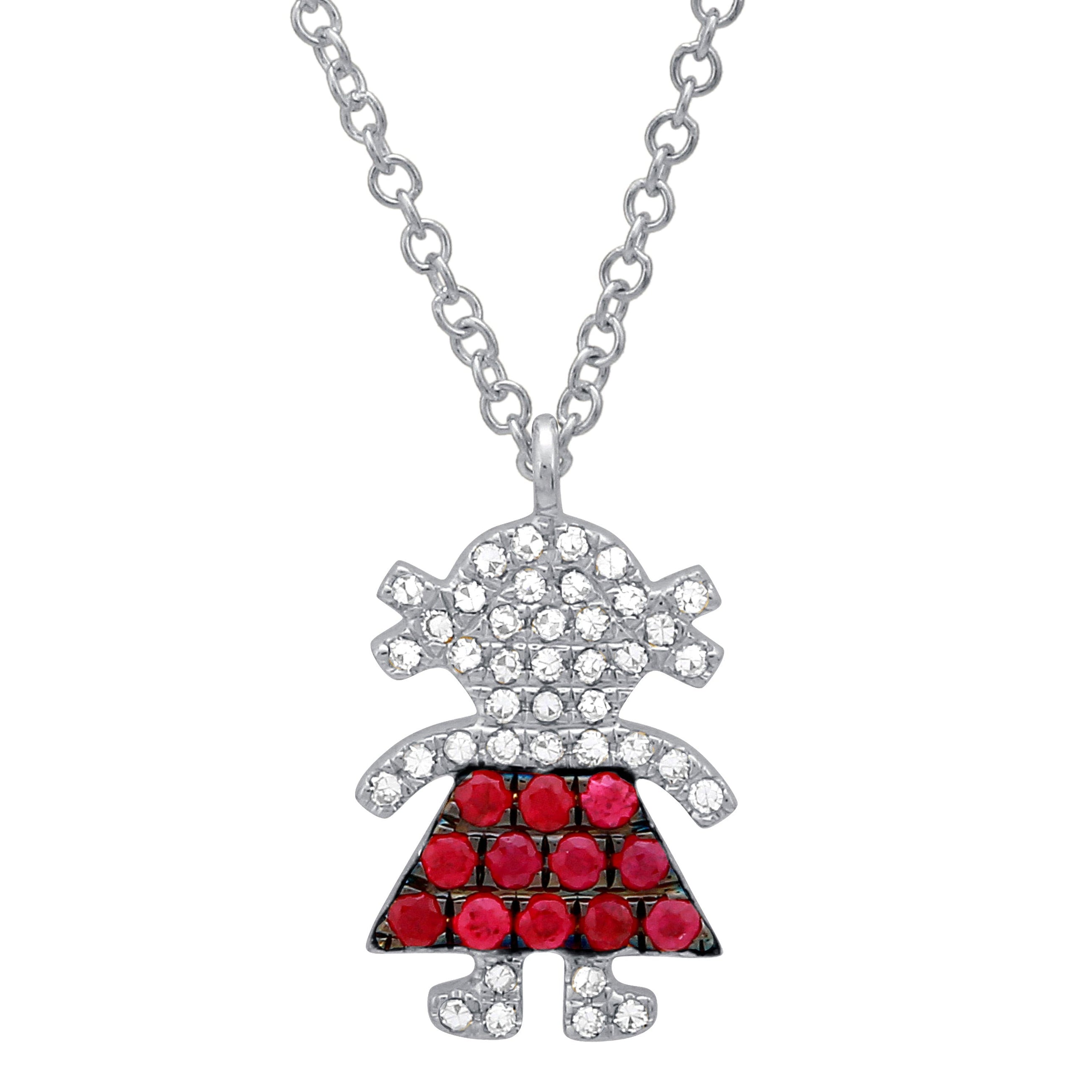 Gemstone Boy or Girl Charm Necklace.