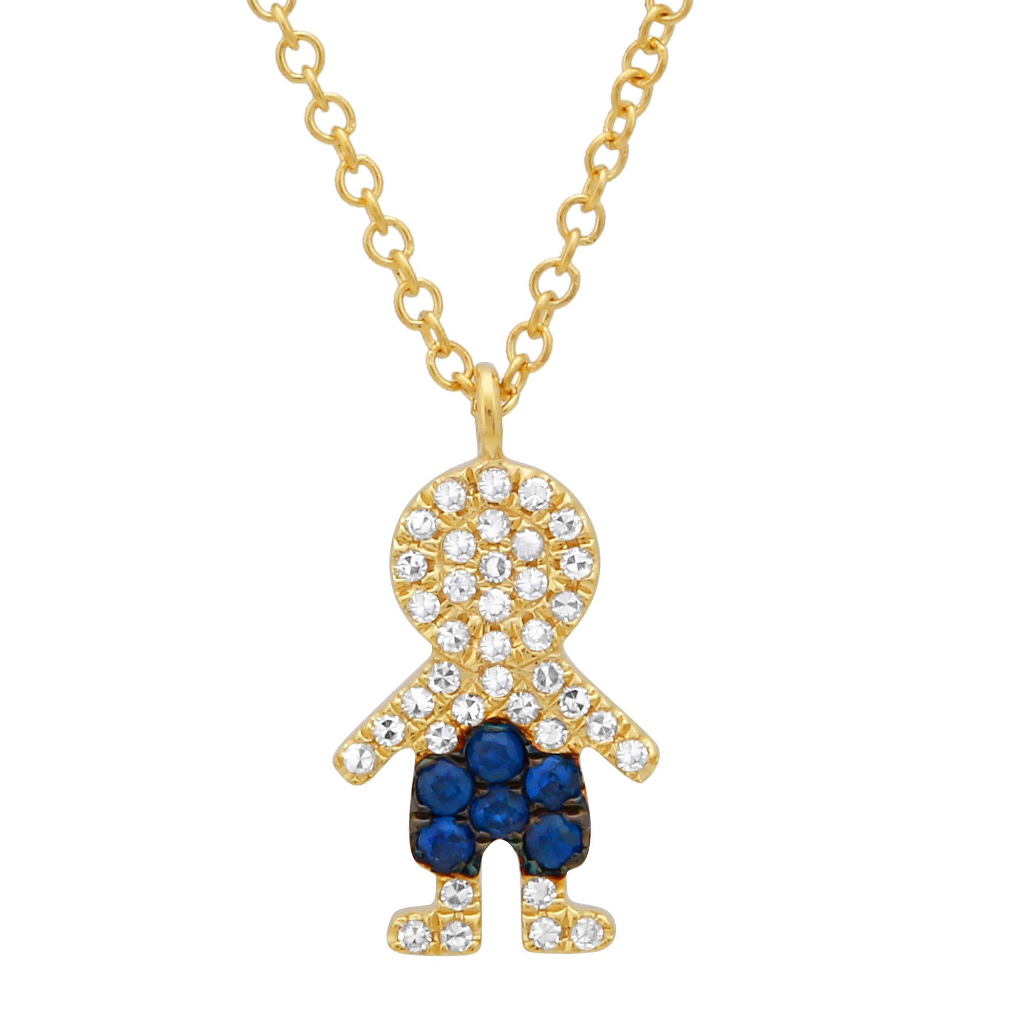 Gemstone Boy or Girl Charm Necklace.