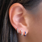 Lavender Baguette Hoops.