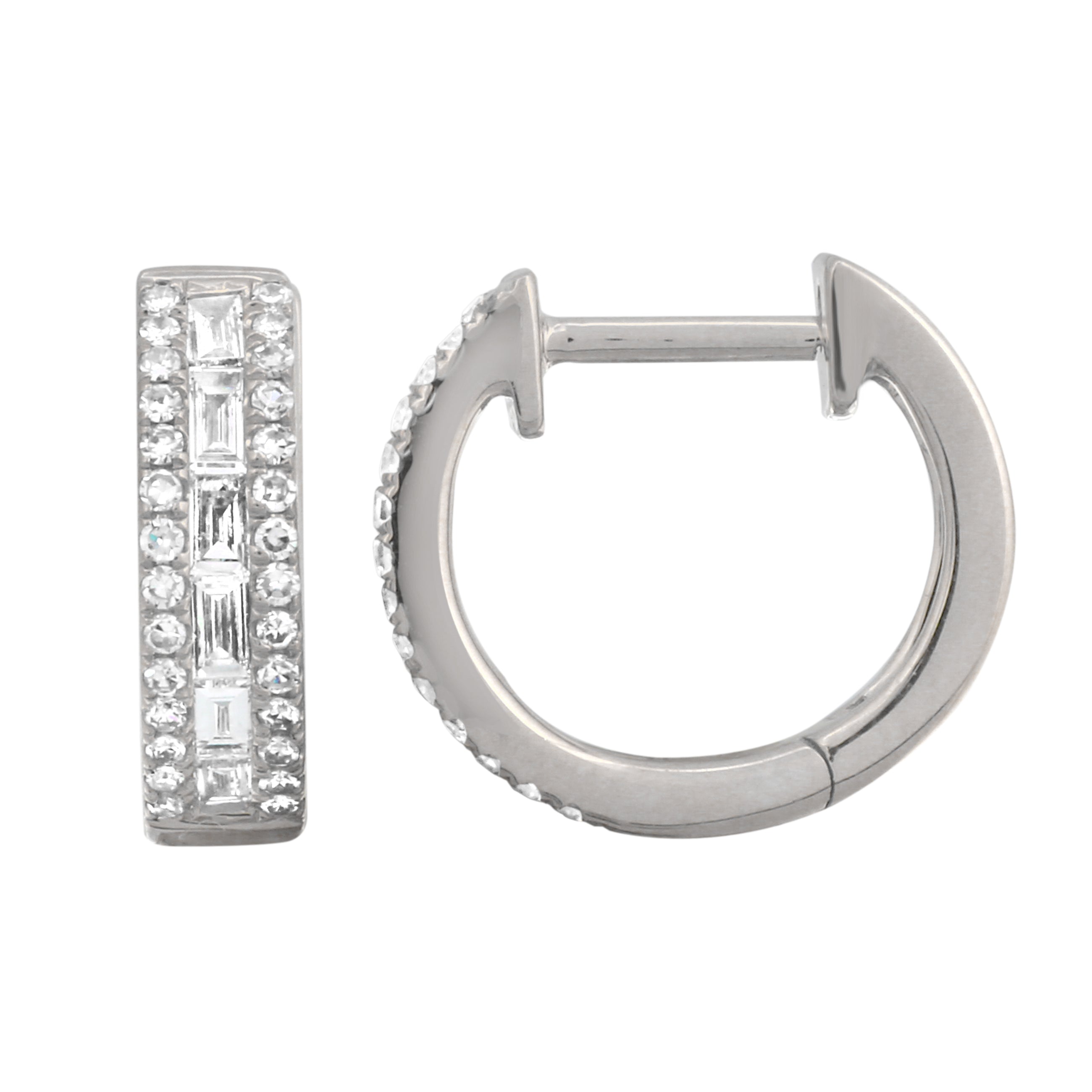 Diamond Lined Wide Huggies.