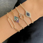 Diamond Paper Link Enhancer Charm Bracelet.