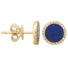 Big Lapis Halo Earrings.
