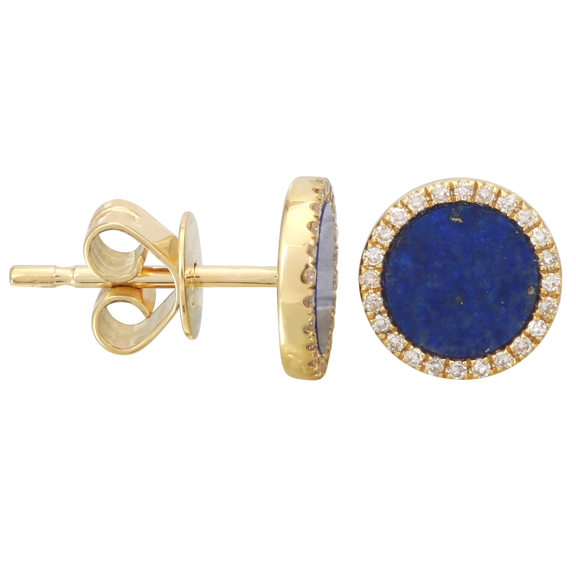 Big Lapis Halo Earrings.