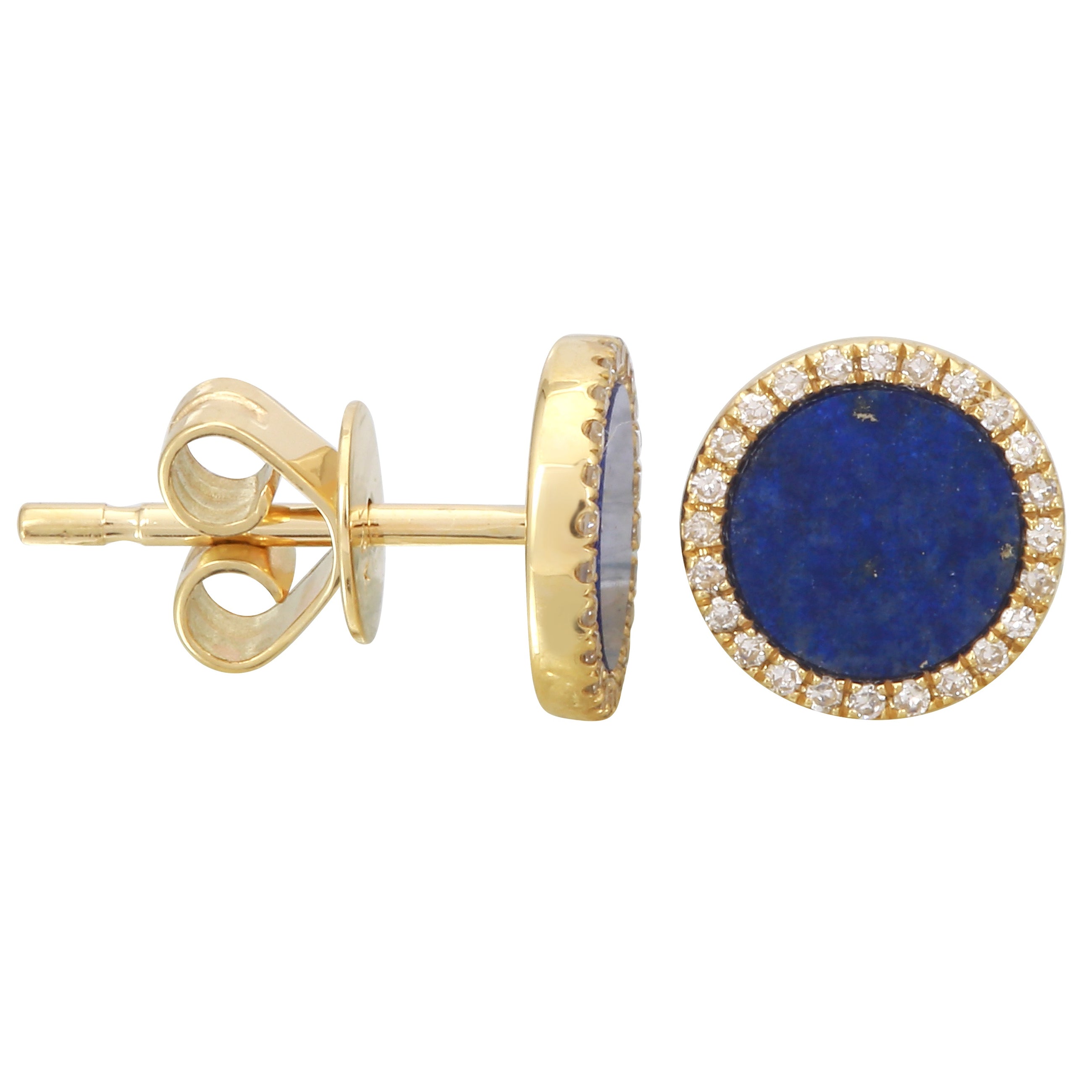 Big Lapis Halo Earrings.