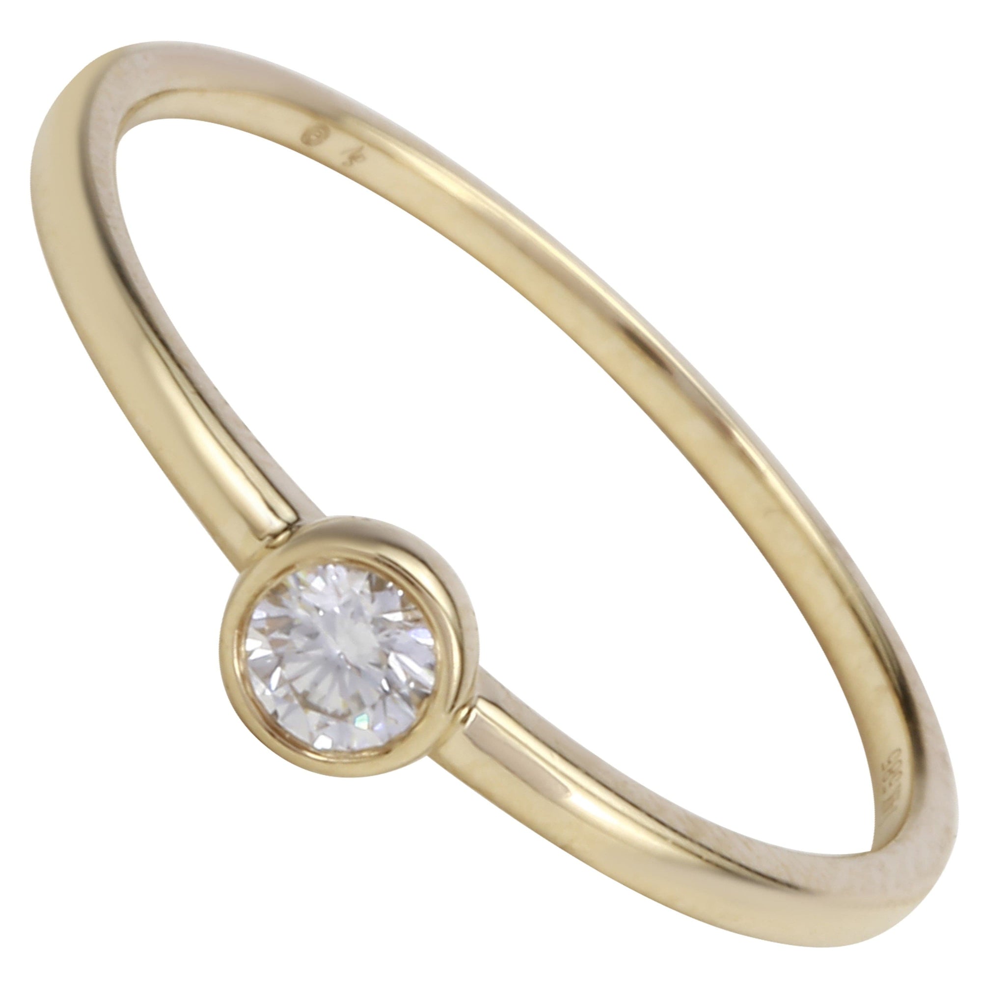 Bezel Solitaire Stack Ring.