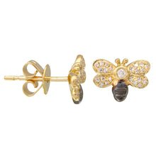 Diamond Bee Stud Earrings.