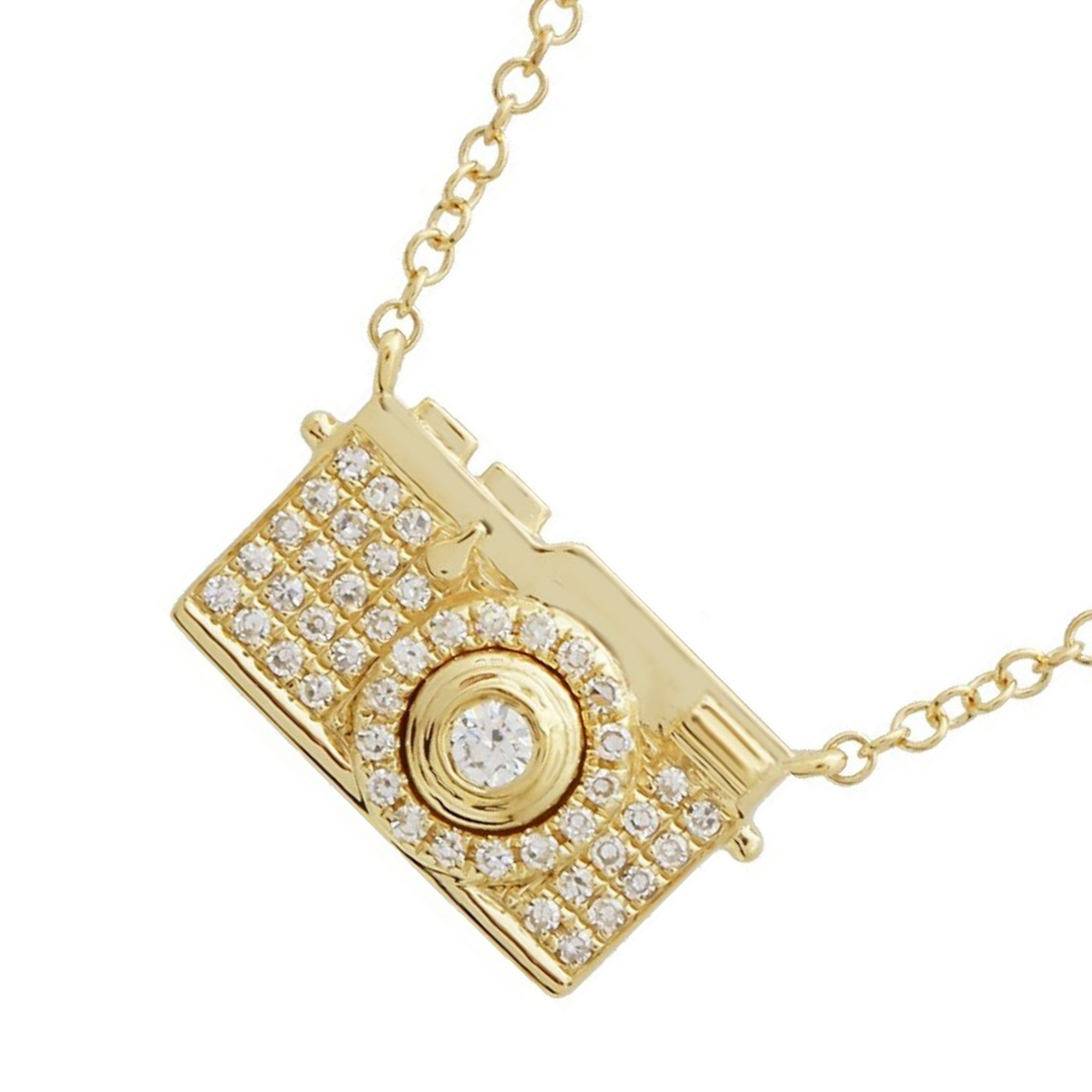 Diamond Camera Necklace.