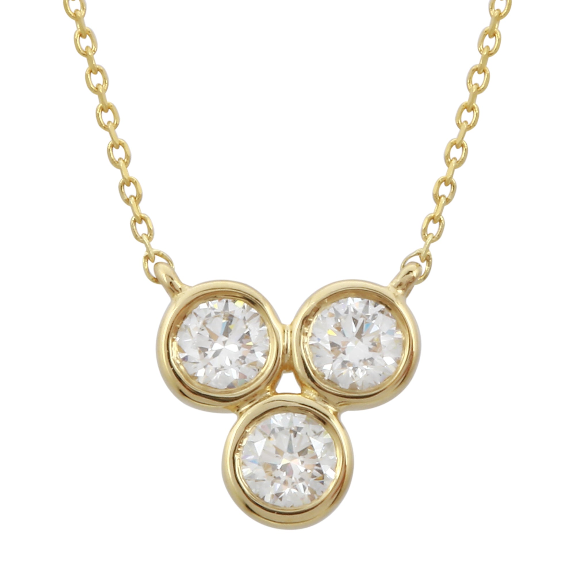 Bezel Cluster Necklace.