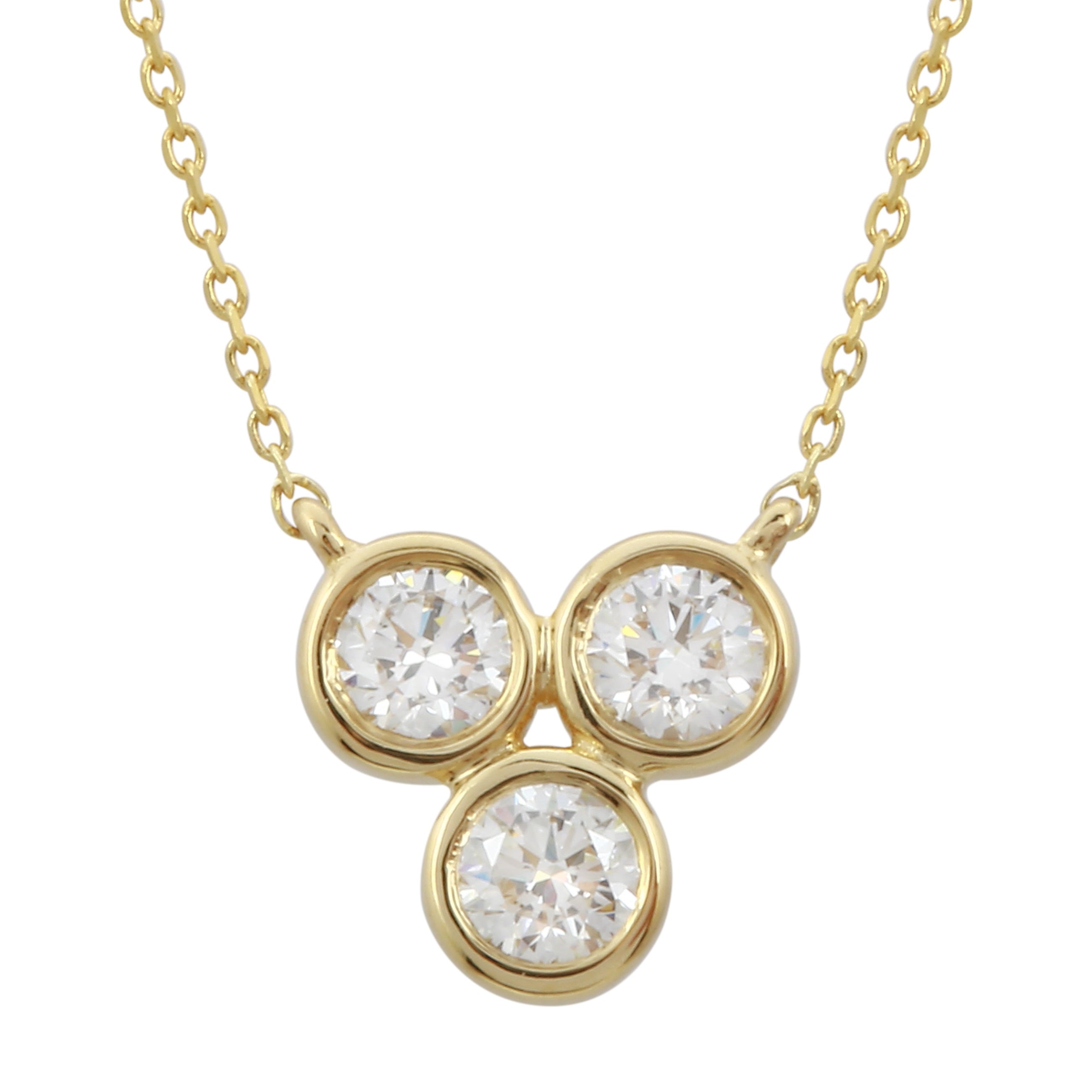 Bezel Cluster Necklace.