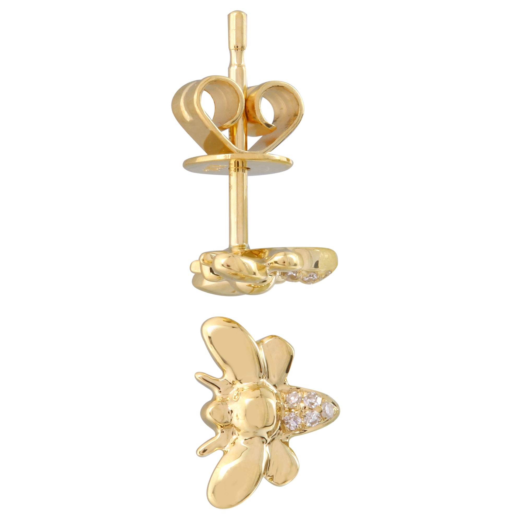 Diamond Bee Earrings.