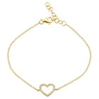 Diamond Open Heart Bracelet.