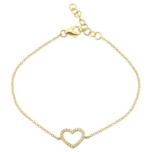 Diamond Open Heart Bracelet.