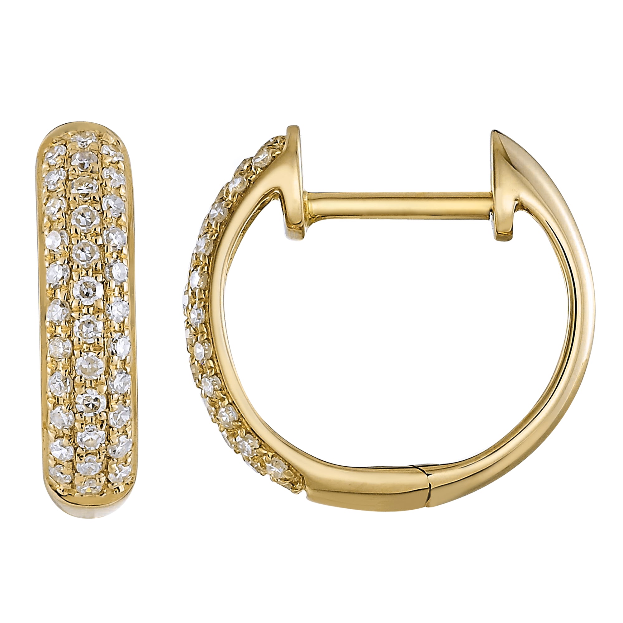 Rounded Hoop Earrings.