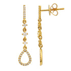 Dangling Diamond Stud Earrings.