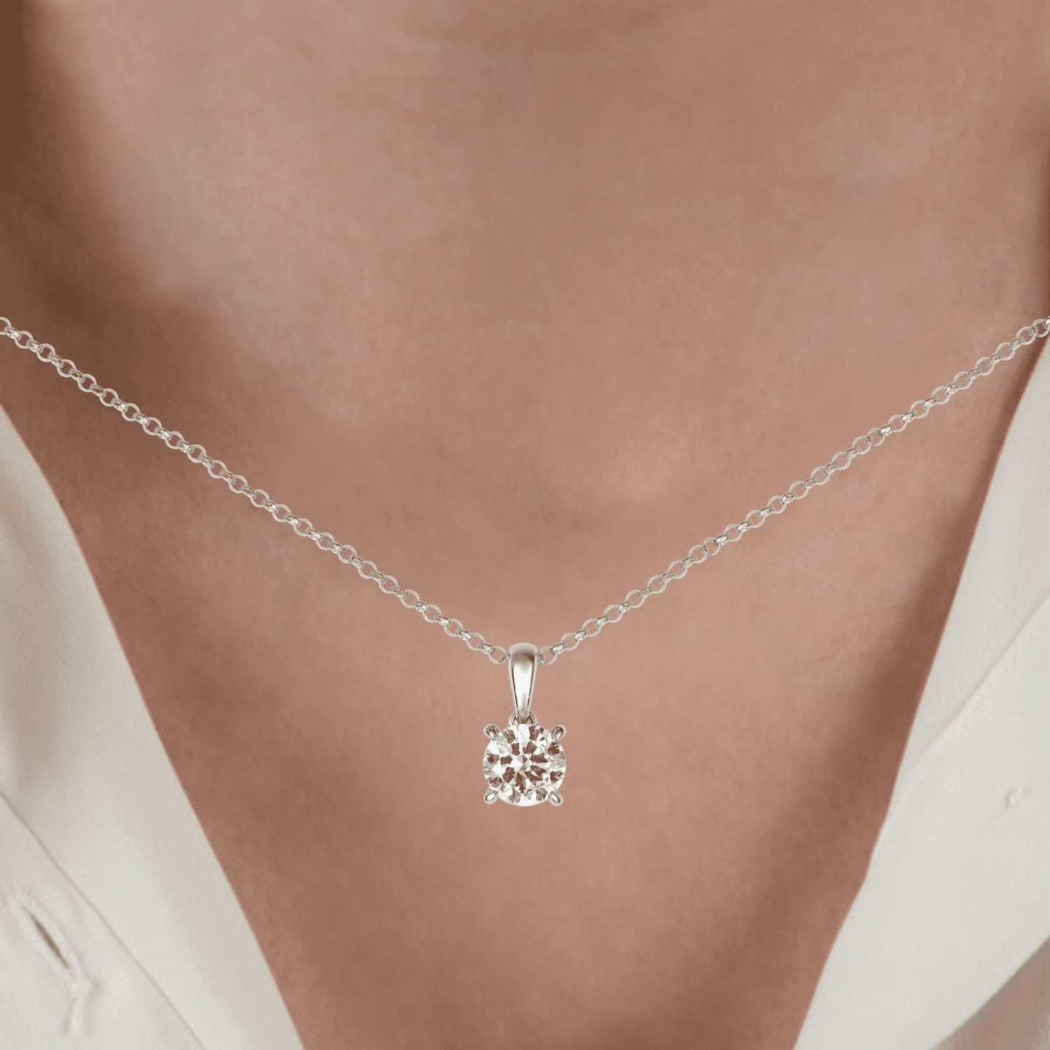 1/2 Carat Diamond Solitaire Pendant.